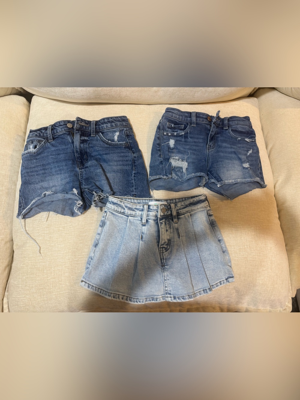 Girls Denim Shorts & Skort Bundle BKE Youth, Kancan & Flying Monkey Youth.